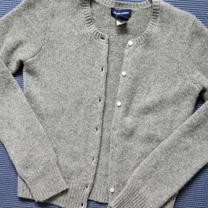 Ralph Lauren Grey Cashmere Cardigan Sweater -